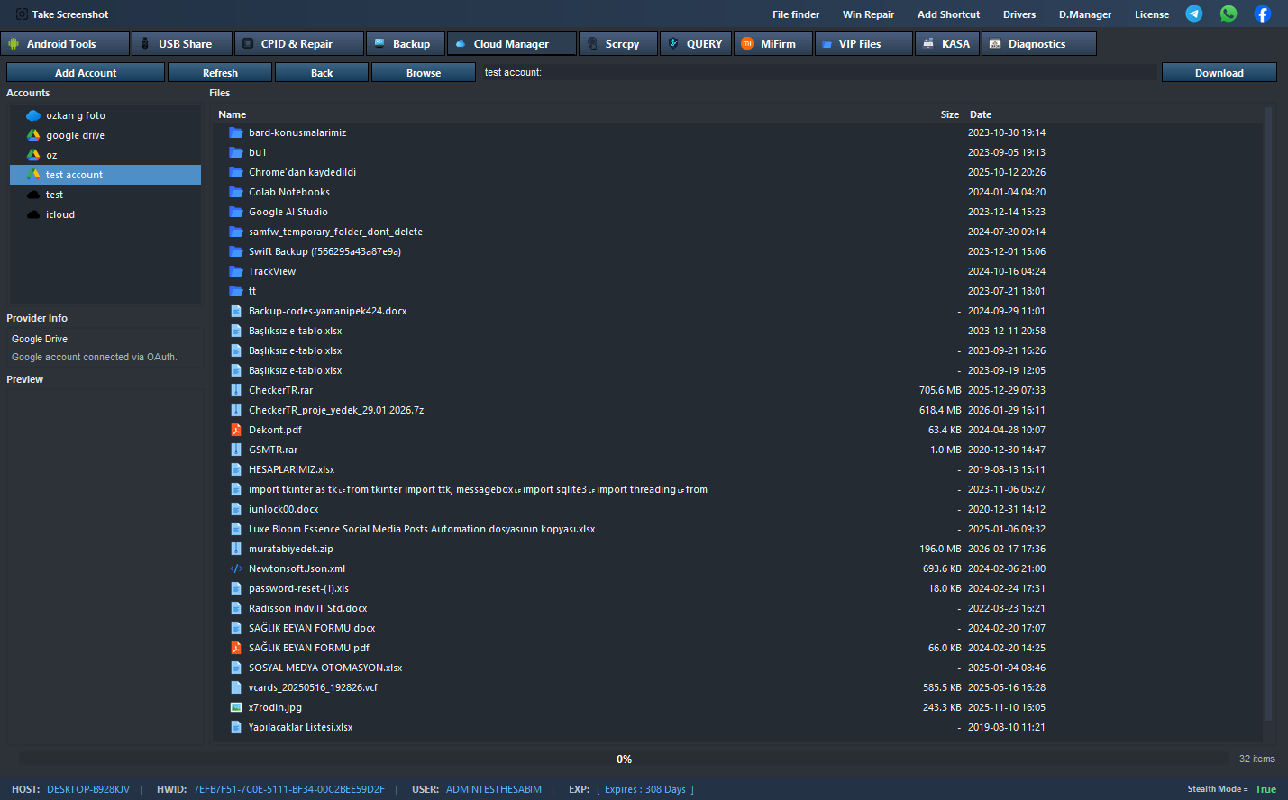 Cloud Manager in CheckerTR PRO